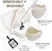 Cat Litter Pan for Small to Medium Cats, Durable plastic and Removable design, 47 cm Cat litter box with Scoop, Enclosed design, High fence and Anti-splash, Pet waste box with Easy to clean (Beige)