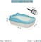 Cat Litter Pan for Small to Medium Cats, Durable plastic and Removable design, 47 cm Cat litter box with Scoop, Enclosed design, High fence and Anti-splash, Pet waste box with Easy to clean (Blue)