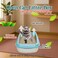 Cat Litter Pan for Small to Medium Cats, Durable plastic and Removable design, 47 cm Cat litter box with Scoop, Enclosed design, High fence and Anti-splash, Pet waste box with Easy to clean (Blue)