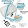 Cat Litter Pan for Small to Medium Cats, Durable plastic and Removable design, 47 cm Cat litter box with Scoop, Enclosed design, High fence and Anti-splash, Pet waste box with Easy to clean (Blue)