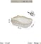 Cat Litter Pan for Small cats, Durable plastic and Removable design, 38 cm Cat litter box with Scoop, Enclosed design, High fence and Anti-splash, Pet waste box with Easy to clean (Beige)