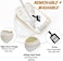 Cat Litter Pan for Small cats, Durable plastic and Removable design, 38 cm Cat litter box with Scoop, Enclosed design, High fence and Anti-splash, Pet waste box with Easy to clean (Beige)