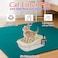 Cat Litter Pan for Small cats, Durable plastic and Removable design, 38 cm Cat litter box with Scoop, Enclosed design, High fence and Anti-splash, Pet waste box with Easy to clean (Beige)