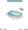 Cat Litter Pan for Small cats, Durable plastic and Removable design, 38 cm Cat litter box with Scoop, Enclosed design, High fence and Anti-splash, Pet waste box with Easy to clean (Blue)