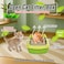 Cat Litter Pan for Small cats, Durable plastic and Removable design, 38 cm Cat litter box with Scoop, Enclosed design, High fence and Anti-splash, Pet waste box with Easy to clean (Green)