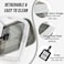 Open top cat litter box with Large size, Durable plastic, Scoop, Removable and Easy to clean, 59 cm Pet Litter tray with High Fence, Splash guard, Enclosed, Portable &amp; Ideal for All size cats, (Grey)