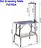 Dog grooming table Arm with Clamp, Adjustable height, Non-slip surface and Foldable pet station at Home and Salons, 145 cm Grooming table with Mesh tray, Space saving and Easy to clean, (Blue)