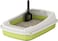 Cat litter box for Medium cats, Semi-enclosed cat toilet with Litter scoop, High sides, Splash-proof, Sand filter pedal, and Detachable design, Ideal for Indoor &amp; Outdoor use, 48 cm (Green)
