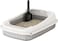 Cat litter box for Small cats, Semi-enclosed cat toilet with Litter scoop, High sides, Splash-proof, Sand filter pedal, and Detachable design, Ideal for Indoor &amp; Outdoor use, 36.5 cm (Grey)