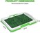 Dog potty training kit for Indoor/Outdoor use, Artificial grass puppy toilet with 3-layer design, Odor-resistant mat, Grid tray, and Base tray, Ideal for small dogs, Easy to clean, 47 cm (Green)