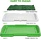 Dog potty training kit for Indoor/Outdoor use, Artificial grass puppy toilet with 3-layer design, Odor-resistant mat, Grid tray, and Base tray, Ideal for small dogs, Easy to clean, 47 cm (Green)