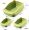 Cat toilet for Large-sized cats, Splash-proof cat litter box with Raised sides, Litter scoop, Sand filter pedal, and Detachable design, Suitable for Indoor/Outdoor use, Easy to clean, 56 cm (Green)