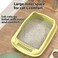 Cat toilet for Large-sized cats, Splash-proof cat litter box with Raised sides, Litter scoop, Sand filter pedal, and Detachable design, Suitable for Indoor/Outdoor use, Easy to clean, 56 cm (Green)