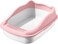 Cat toilet for Large-sized cats, Splash-proof cat litter box with Raised sides, Litter scoop, Sand filter pedal, and Detachable design, Suitable for Indoor/Outdoor use, Easy to clean, 56 cm (Pink)
