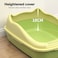 Cat toilet for Medium-sized cats, Splash-proof cat litter box with Raised sides, Litter scoop, Sand filter pedal, and Detachable design, Suitable for Indoor/Outdoor use, Easy to clean, 48 cm (White)