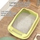 Cat toilet for Small-sized cats, Splash-proof cat litter box with Raised sides, Litter scoop, Sand filter pedal, and Detachable design, Suitable for Indoor/Outdoor use, Easy to clean, 36.9 cm (Green)