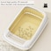 Cat litter box for Large cats, Semi-enclosed cat toilet with Litter scoop, High sides, Splash-proof, Sand filter pedal, and Detachable design, Ideal for Indoor &amp; Outdoor use, 58 cm (Green)