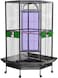 Heavy-Duty bird cage with Large Front Door, Rolling wheel, Perch, Bowl, and Tray 160 cm Large Parrot cage, Indoor-Outdoor use, Spacious Cage for African Grey, Amazon Parrot, and Easy to clean, (Grey)