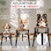 37 cm Metal stand for feeding bowls, Idea for small to large dogs, Raised stand with Width and Height Adjust, Sleek and Durable frame, Non-slip base, Pet friendly and Dog feeding station (Black)