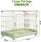 Portable Cat Cage with Secure Lock, Wheels, and Heavy-Duty Metal Wire, 71 cm Pet Cage with Wide Front Door, Easy Assemble &amp; Easy to Clean, Indoor-Outdoor Cage (Green)