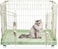 Portable Cat Cage with Secure Lock, Wheels, and Heavy-Duty Metal Wire, 71 cm Pet Cage with Wide Front Door, Easy Assemble &amp; Easy to Clean, Indoor-Outdoor Cage (Green)