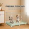 Portable Cat Cage with Secure Lock, Wheels, and Heavy-Duty Metal Wire, 98 Pet Cage with Wide Front Door, All size of pets, Pet Kennel, Easy Assemble &amp; Easy to Clean, Indoor-Outdoor Cage (Green)