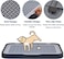 Flat dog training tray with Detachable grid pads holder, Handle design, and Non-slip base, Dog toilet for Small to medium dogs, Can be used both Indoor/Outdoor, 50 cm (Navy-Blue)