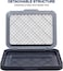 Flat dog training tray with Detachable grid pads holder, Handle design, and Non-slip base, Dog toilet for Small to medium dogs, Can be used both Indoor/Outdoor, 50 cm (Navy-Blue)