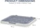 Flat dog training tray with Detachable grid pads holder, Handle design, and Non-slip base, Dog toilet for Small to medium dogs, Can be used both Indoor/Outdoor, 50 cm (White)