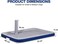 Dog toilet for small to medium dogs, Detachable plastic dog potty trainer with Pee guide post, Grid design, and Portable design, Ideal for Indoor/Outdoor use, 51 cm (Blue)