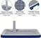 Dog toilet for small to medium dogs, Detachable plastic dog potty trainer with Pee guide post, Grid design, and Portable design, Ideal for Indoor/Outdoor use, 51 cm (Blue)