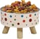 Stainless steel Raised pet bowl for Indoor Cat &amp; Small dogs, Durable pet feeding bowl with Detachable design, Plastic base, and Non-slip base, Easy to assemble, 14 cm (LIGHT BROWN)