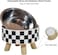 Stainless steel Raised pet bowl for Indoor Cat &amp; Small dogs, Durable pet feeding bowl with Detachable design, Plastic base, and Non-slip base, Easy to assemble, 14 cm (BLACK/WHITE)