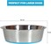 Stainless steel dog bowl with Anti-slip Rubber ring and Smooth edges, Durable pet food &amp; water bowl for Medium to Large dogs, Ideal for many types of food, Easy to clean, 26 cm (BLUE)