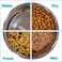 Stainless steel dog bowl with Anti-slip Rubber ring and Smooth edges, Durable pet food &amp; water bowl for Medium to Large dogs, Ideal for many types of food, Easy to clean, 26 cm (BLUE)