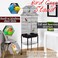 Tall bird cage for Small to Medium Birds, 165 cm Metal Cage with House-Shape Design, Swing and Perches, Parrot cage with Tray, Shelf, Food Cups, and Tray, Stand Cage for Indoor-Outdoor use (Black)