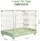Cat Kennel with Rolling Wheels, Spacious Design, Strong Metal Frame, Large Front Door, 71 cm Dog Cage, Rabbit Cage, Quick Assembly, Indoor-Outdoor Cat Crate, Ideal for small to medium Pets (Green)