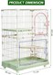 Multi-level cat cage with rotating wheels, Wide platforms, Multi-access doors, and Secure lock, 2-Tier pet cage for Indoor-Outdoor use, Durable and Sturdy Metal wire, 102 cm Cat Playpen (Green)