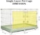 Cat Kennel with Rolling Wheels, Spacious Design, Strong Metal Frame, Large Front Door, 98 cm Dog Cage, Rabbit Cage, Quick Assembly, Indoor-Outdoor Cat Crate, Ideal for Small to Large Pets (Green)