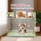 Cat Kennel with Rolling Wheels, Spacious Design, Strong Metal Frame, Large Front Door, 98 cm Dog Cage, Rabbit Cage, Quick Assembly, Indoor-Outdoor Cat Crate, Ideal for Small to Large Pets (Green)
