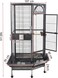 Spacious cage with Removable tray, Stainless steel bowls, and Perch, 160 cm Large bird cage for Indoor-Outdoor use, Heavy-duty bird cage with Wheel, Easy to clean, Idea for Medium to large bird (Grey)