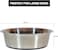 Dog feeding bowl with Non-slip Rubber ring and Smooth rounded edges, Heavy-duty stainless steel dog bowls for Medium to Large breeds, Dishwasher safe, Easy to clean 26 cm (BLACK)