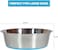 Dog feeding bowl with Non-slip Rubber ring and Smooth rounded edges, Heavy-duty stainless steel dog bowls for Medium to Large breeds, Dishwasher safe, Easy to clean 26 cm (BLUE)