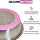 Dog feeding bowl with Non-slip Rubber ring and Smooth rounded edges, Heavy-duty stainless steel dog bowls for Medium to Large breeds, Dishwasher safe, Easy to clean 26 cm (PINK)