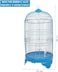 Round Bird Cage with Plastic Base, Metal Wire, Feeding Bowls, Swing, and Perches, 73 cm  Travel Portable Cage for Parakeets, Canaries, and Small Birds, Indoor Outdoor Use, Convenient hook (BLUE)