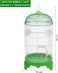 Round Bird Cage with Plastic Base, Metal Wire, Feeding Bowls, Swing, and Perches, 73 cm  Travel Portable Cage for Parakeets, Canaries, and Small Birds, Indoor Outdoor Use, Convenient hook (GREEN)