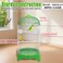 Round Bird Cage with Plastic Base, Metal Wire, Feeding Bowls, Swing, and Perches, 73 cm  Travel Portable Cage for Parakeets, Canaries, and Small Birds, Indoor Outdoor Use, Convenient hook (GREEN)