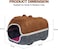 Cat house bed with Durable zipper, Ventilation hole, and Removable mat, Scratch-resistant felt cat bed for Kittens &amp; Adult cats, Detachable and Easy to clean, 40 cm (CHOCOLATE)