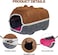 Cat house bed with Durable zipper, Ventilation hole, and Removable mat, Scratch-resistant felt cat bed for Kittens &amp; Adult cats, Detachable and Easy to clean, 40 cm (CHOCOLATE)