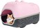 Cat house bed with Durable zipper, Ventilation hole, and Removable mat, Scratch-resistant felt cat bed for Kittens &amp; Adult cats, Detachable and Easy to clean, 40 cm (PINK)